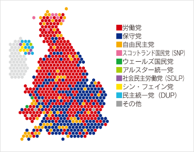 2005年総選挙の議席獲得状況マップ