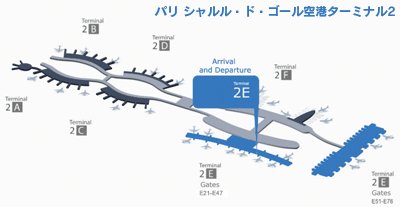 パリ シャルル・ド・ゴール空港ターミナル2