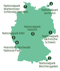 ドイツ国立公園マップ