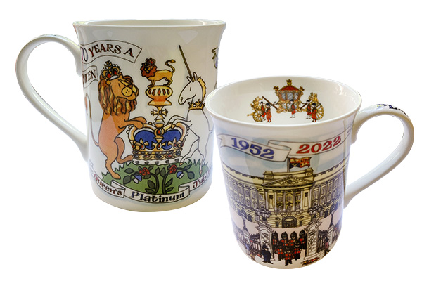 Platinum Jubilee Iillustrative Fine Bone China Mug