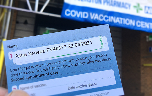 新型コロナ：アストラゼネカ・ワクチン（1回目）を打ってきました。