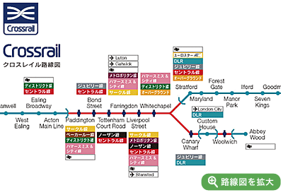 Crossrail クロスレイル路線図