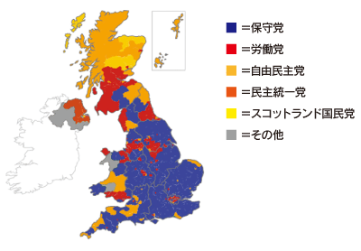 獲得議席の分布図