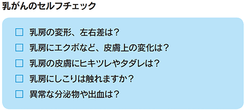 乳がんのセルフチェック