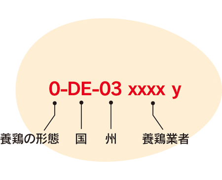 卵殻の刻印の見方