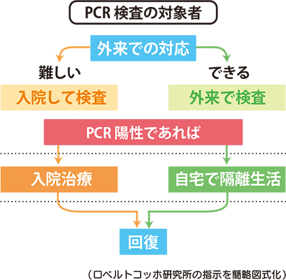 PCR検査と対応の流れ