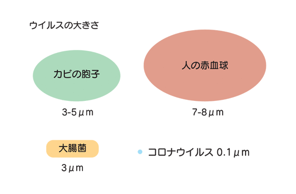 ウイルスの大きさ