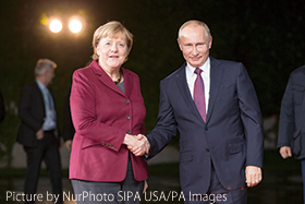 メルケル首相とプーチン大統領