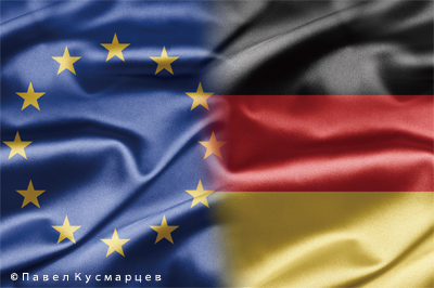 EUとドイツの国旗
