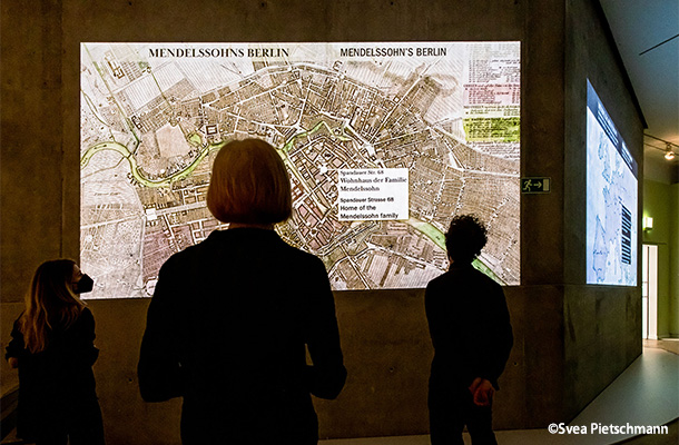 ユダヤ博物館の展示から。モーゼスが生きた時代のベルリンの地図