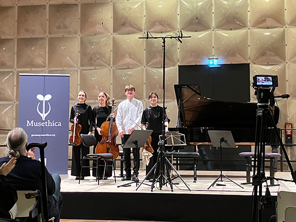 ハンス・アイスラー音大で行われたEuphorie Quartetのコンサートより