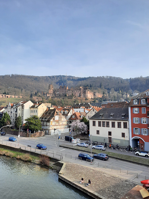 ネッカー川から望むハイデルベルク城