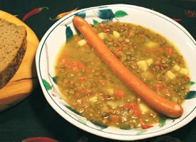 レンズ豆のスープ (linsensuppe)