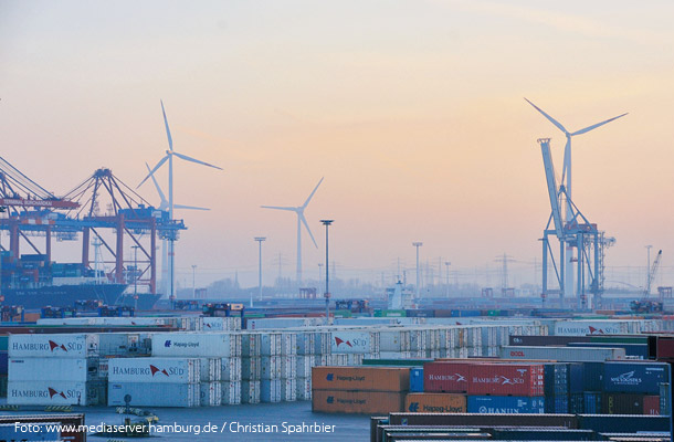 ハンブルク港と風力発電