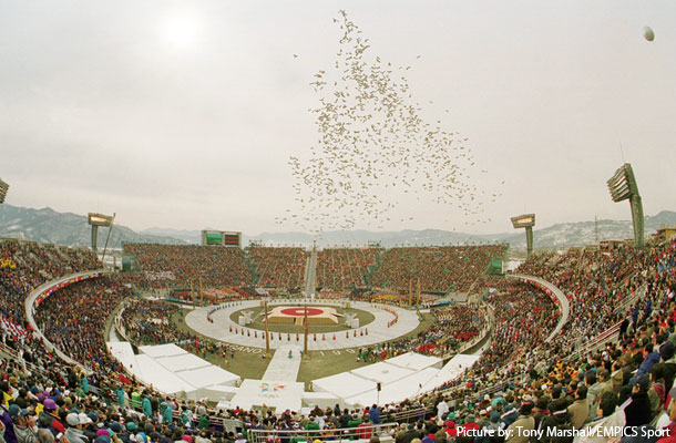 長野オリンピック開会式の一幕