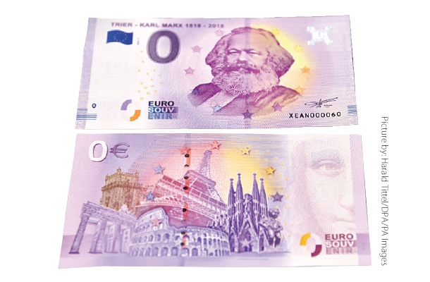 マルクスの0ユーロ紙幣