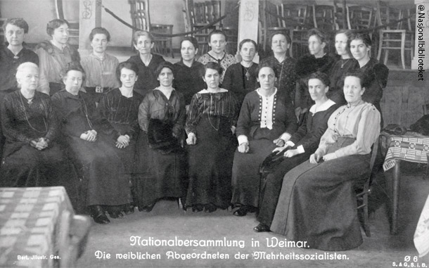 1919年の国民議会選挙で議員に選ばれた、社会民主党の女性たち