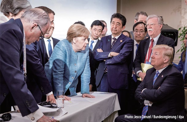 2018年6月9日、ドイツ政府が撮影したG7サミットでの一場面