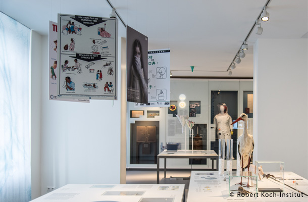 ロベルト・コッホ研究所内のミュージアムでの展示