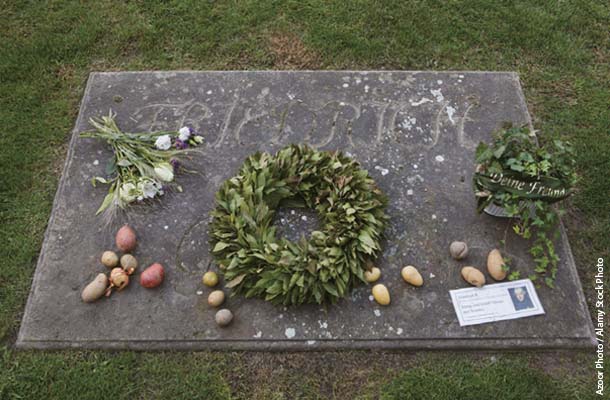 ポツダムのサンスーシ宮殿にあるフリードリヒ大王のお墓には、じゃがいもが供えられている
