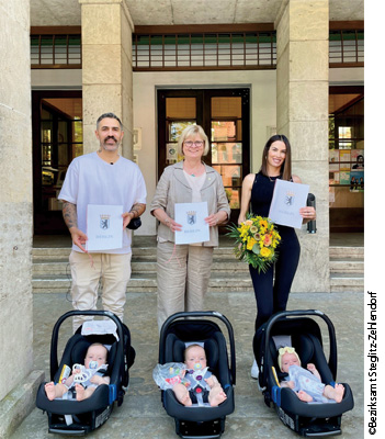 ドイツのラッパーおよび起業家として知られるBushido（写真左）は、シュタインマイヤー連邦大統領が、2022年11月に生まれた三つ子の娘たちの名誉スポンサーになったことをSNSで報告。3人分の贈呈金は寄付したという