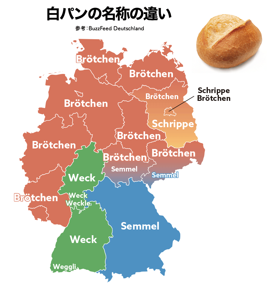 白パンの名称の違い
