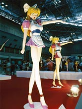 ウェイトレスの 等身大フィギュア