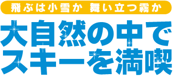 大自然の中でスキーを満喫