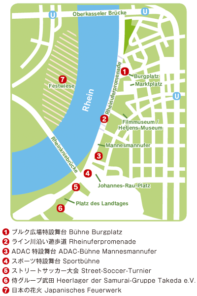 Japan-Tag Düsseldorf Map
