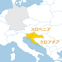 スロベニア＆クロアチア地図