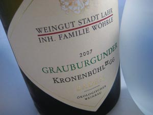 2007er Lahrer Kronenbühl Grauburgunder
Großes Gewächs