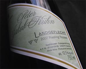 2007 Landgeflecht Riesling
Qualitätswein, trocken