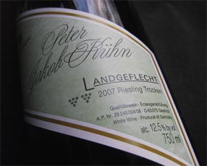 2007 Landgeflecht Riesling
Qualitätswein, trocken